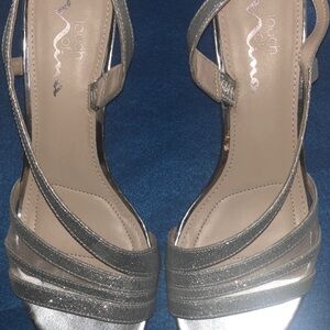 Touch of Nina Silver Strappy Women's Shoes